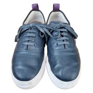 Eytys Low Top Leather Sneaker Women's Size 10/ Men’s 8.5 Blue EUC